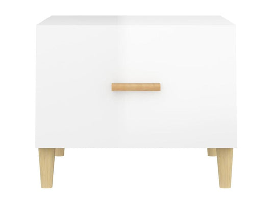 Tavolino da caffè in legno ingegnerizzato bianco, 50 x 50 x 40 cm