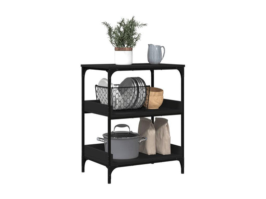 Mobili per la casa in legno ingegnerizzato nero, 60 x 41 x 80,5 cm