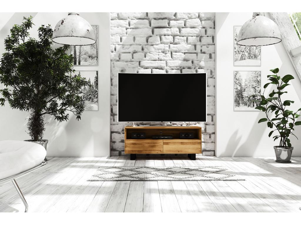 Mobile TV in legno di rovere naturale