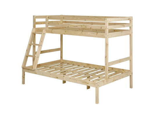 Letto in legno massello naturale, 140 x 190 cm