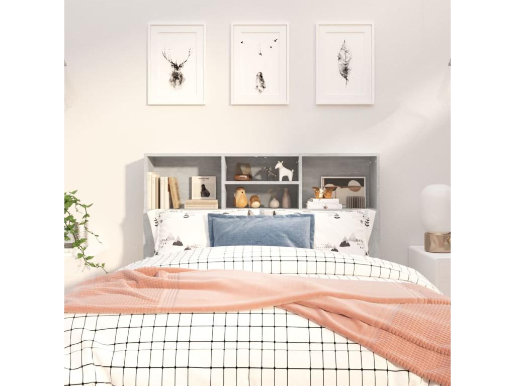 Letto grigio, 120 x 19 x 103,5 cm