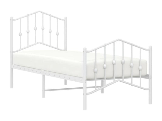 Materasso in metallo bianco, 75 x 190 cm