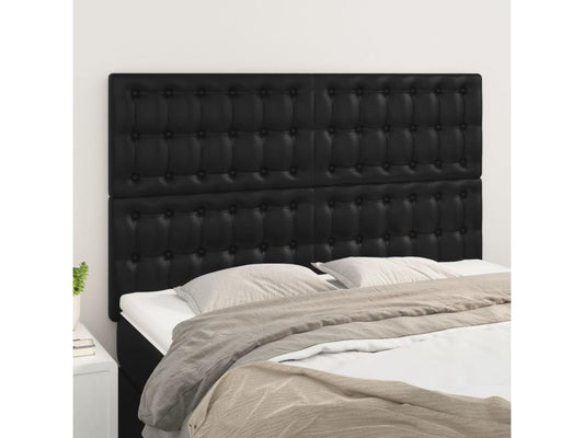 Letto in similpelle nera, 72 x 5 x 78 cm