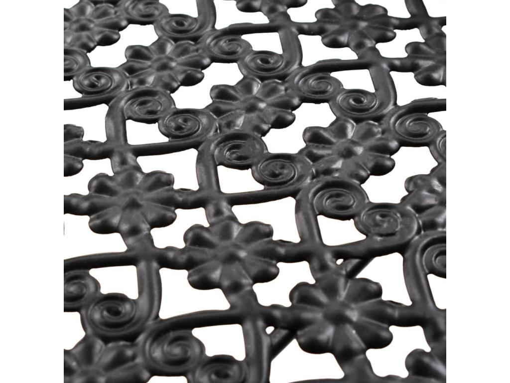 Tavolo in metallo nero, 58 x 35 x 72 cm