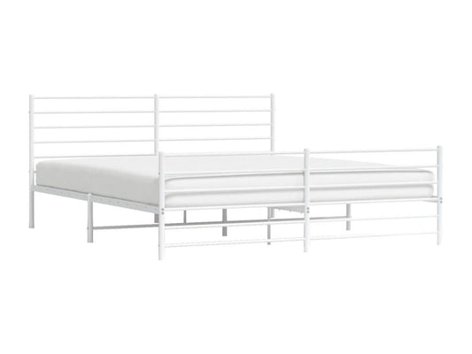 Struttura letto in metallo bianco, 200 x 200 cm