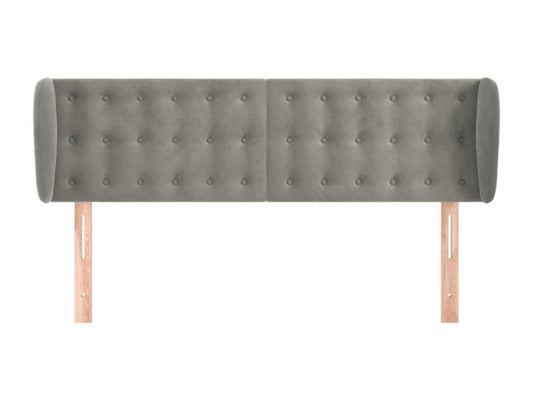 Letto in velluto grigio, 147 x 23 x 78 cm