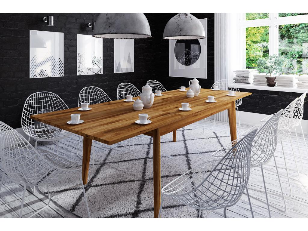 Tavolo in legno di rovere naturale, 90 x 130 cm