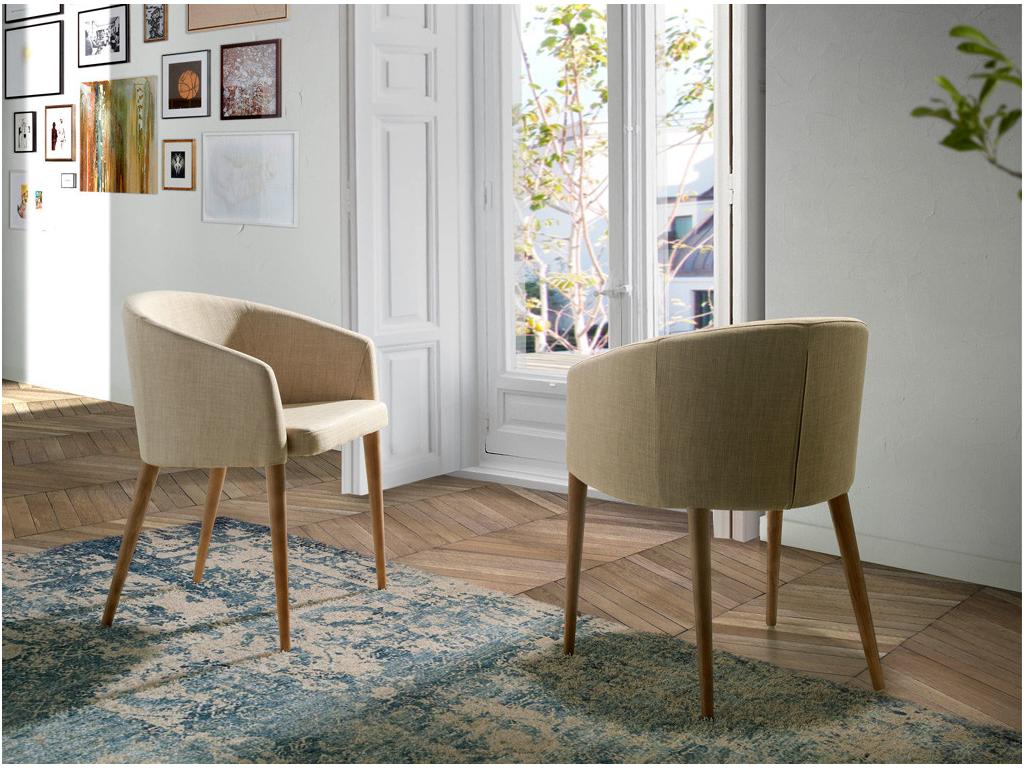 Poltrona in tessuto blu