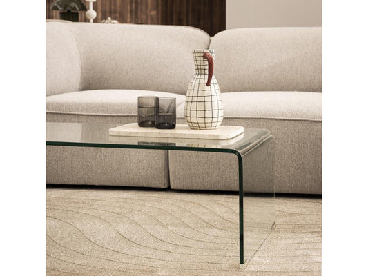 Tavolino da caffè in vetro