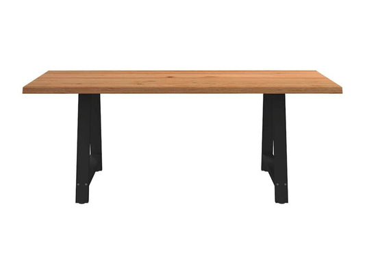 Tavolo da pranzo in legno di quercia marrone