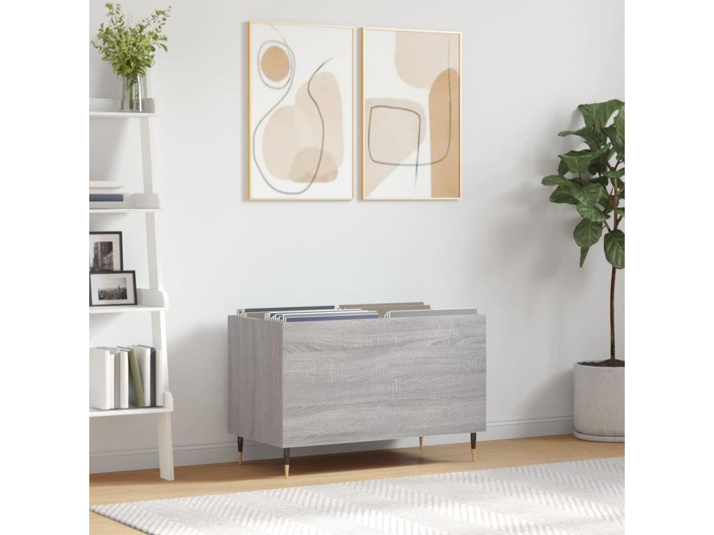 Armadio in legno ingegnerizzato grigio, 74,5 x 38 x 48 cm