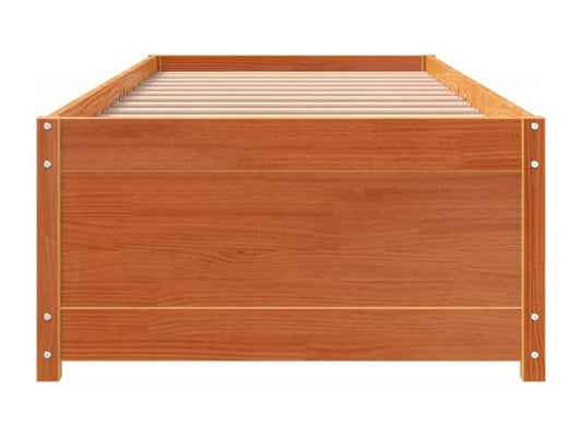 Letto in legno di pino marrone, 90 x 200 cm