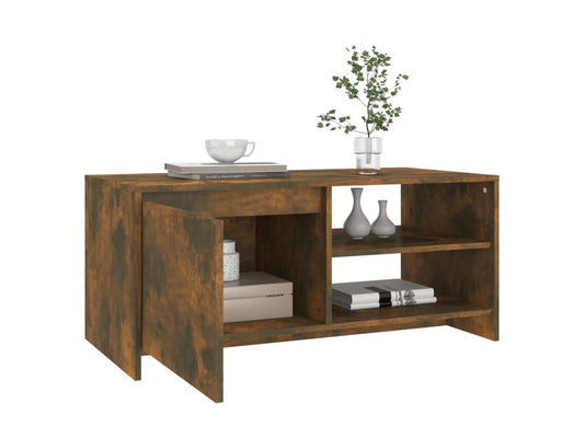 Tavolino da caffè in legno ingegnerizzato marrone, 102 x 50 x 45 cm