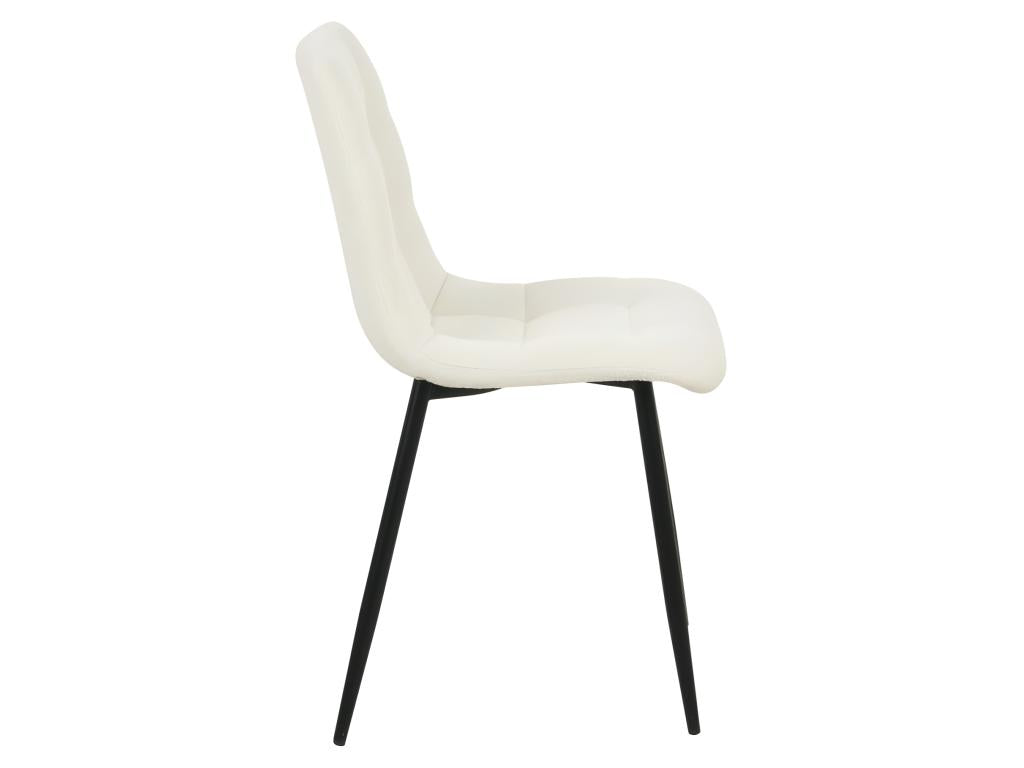 Sedia in tessuto bouclé bianco