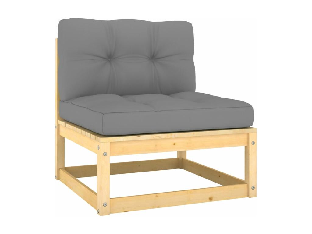 Set di mobili da esterno in legno di pino grigio