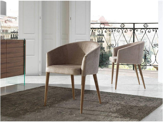 Poltrona in tessuto blu