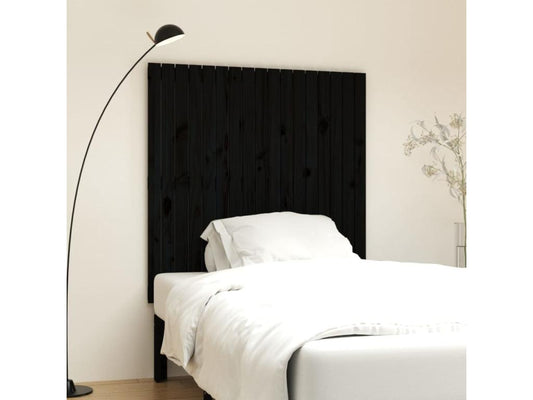 Letto in legno massello nero, 108 x 3 x 110 cm