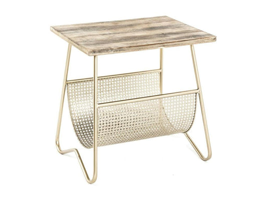 Tavolino laterale dorato