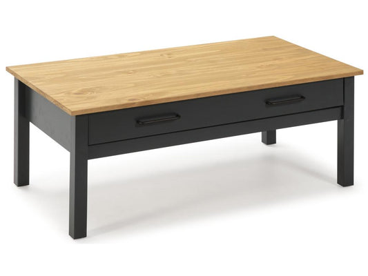 Tavolino da caffè in legno di pino blu