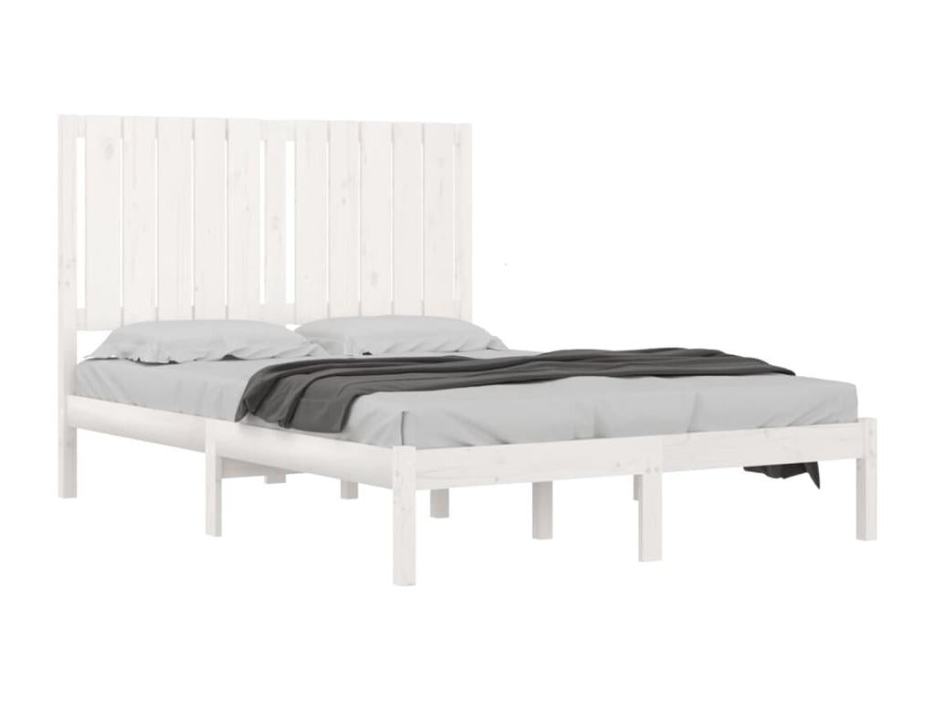 Struttura letto in legno massello bianco, 120 x 190 cm