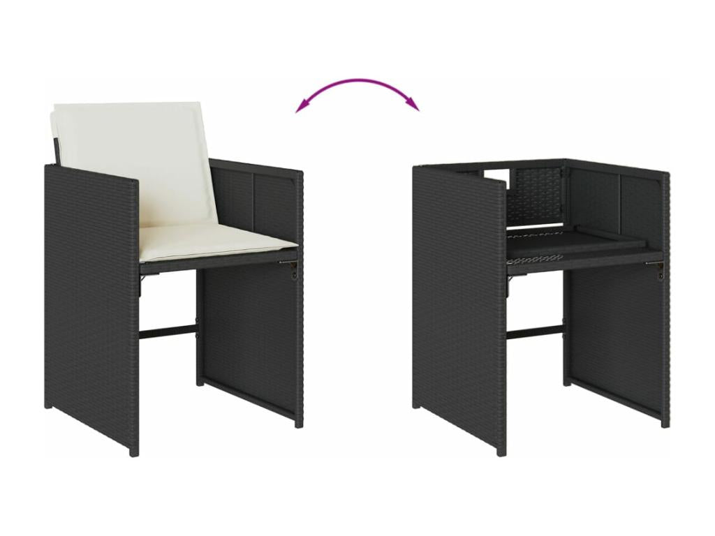 Mobili per la casa in vimini intrecciato in resina nera