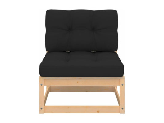 Set di mobili da esterno in legno di pino antracite