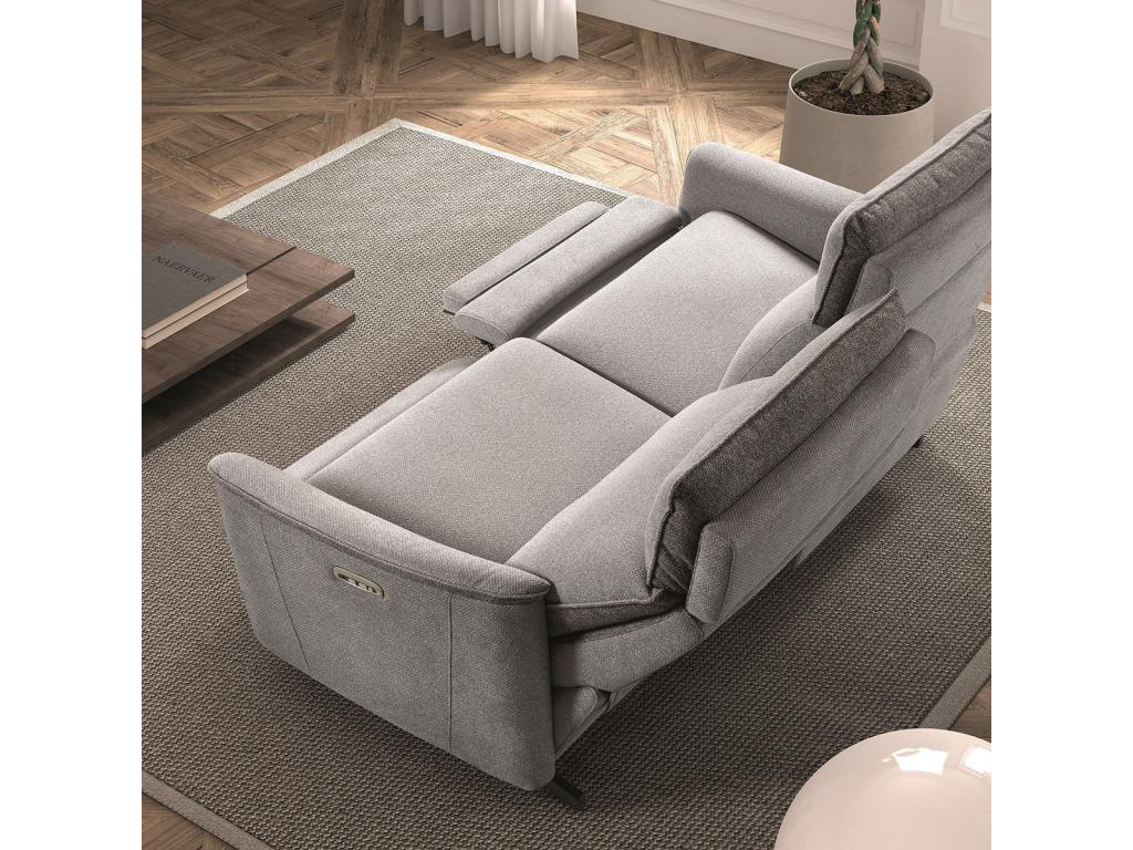 Divano in tessuto grigio