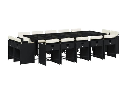 Mobili per la casa in vimini intrecciato in resina nera