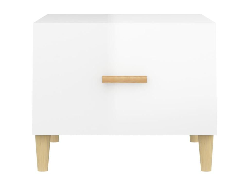 Tavolino da caffè in legno ingegnerizzato bianco, 50 x 50 x 40 cm