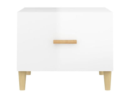 Tavolino da caffè in legno ingegnerizzato bianco, 50 x 50 x 40 cm