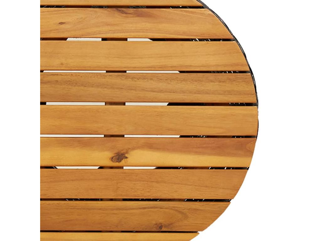 Tavolino laterale in legno massello nero