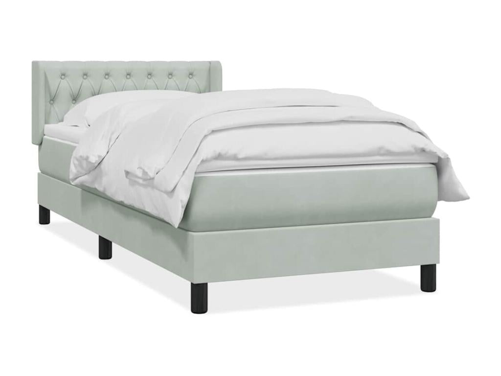 Materasso in velluto grigio, 90 x 210 cm