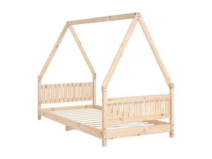 Struttura letto in legno di pino naturale, 90 x 190 cm