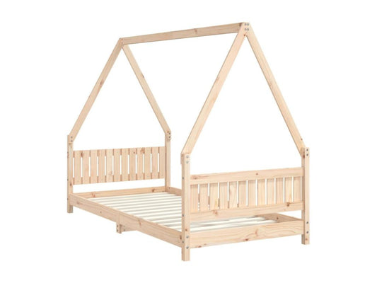 Struttura letto in legno di pino naturale, 90 x 190 cm