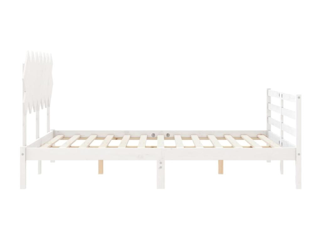 Materasso in legno massello bianco, 140 x 190 cm