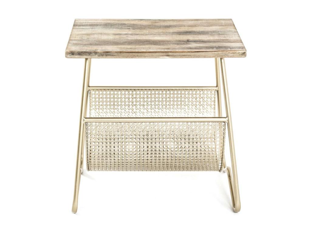 Tavolino laterale dorato