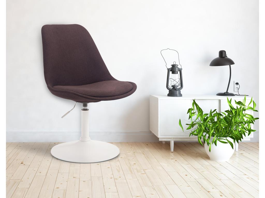 sedia in tessuto marrone