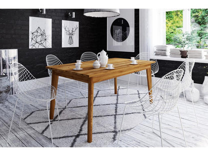 Tavolo in legno di rovere naturale, 90 x 130 cm