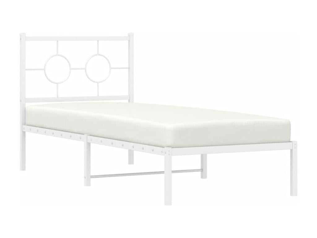 Struttura letto in metallo bianco, 80 x 200 cm