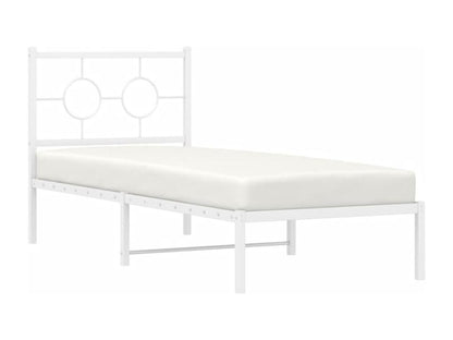 Struttura letto in metallo bianco, 80 x 200 cm