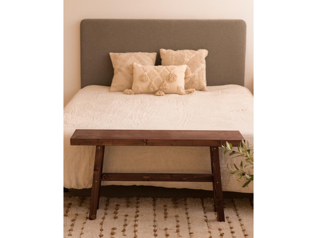 Panca in legno di pino marrone, 100 x 50 cm