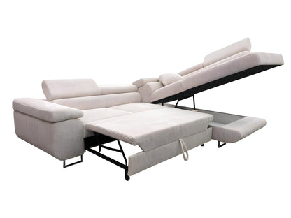 Divano letto in velluto grigio