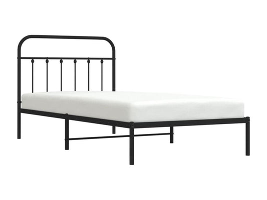 Struttura letto in metallo nero, 107 x 203 cm