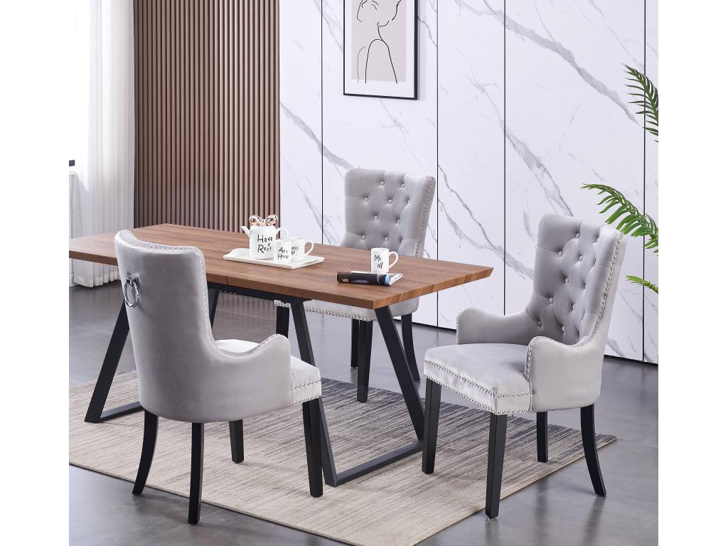 Mobili per la casa in velluto grigio