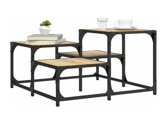 Tavolino da caffè in legno ingegnerizzato marrone, 68 x 68 x 40 cm