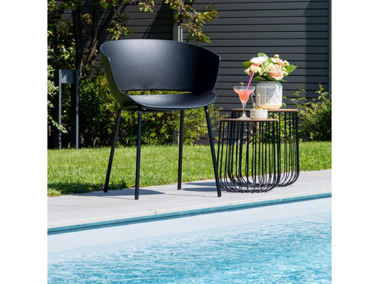 Poltrona in metallo nero