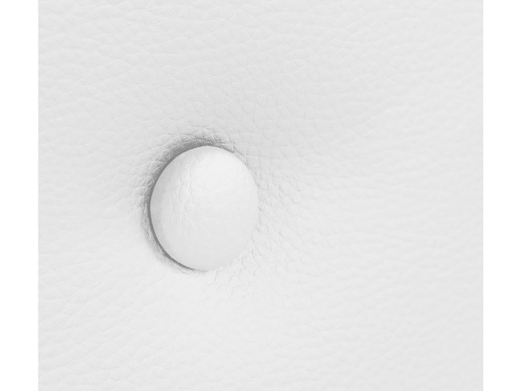 Letto in similpelle bianca, 110 x 105 cm