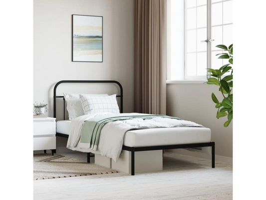 Struttura letto in metallo nero, 107 x 203 cm