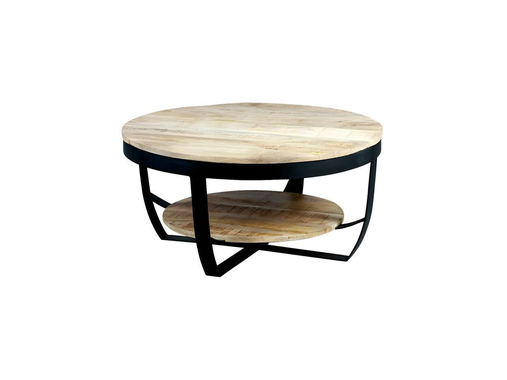 Tavolino da caffè in legno massello naturale