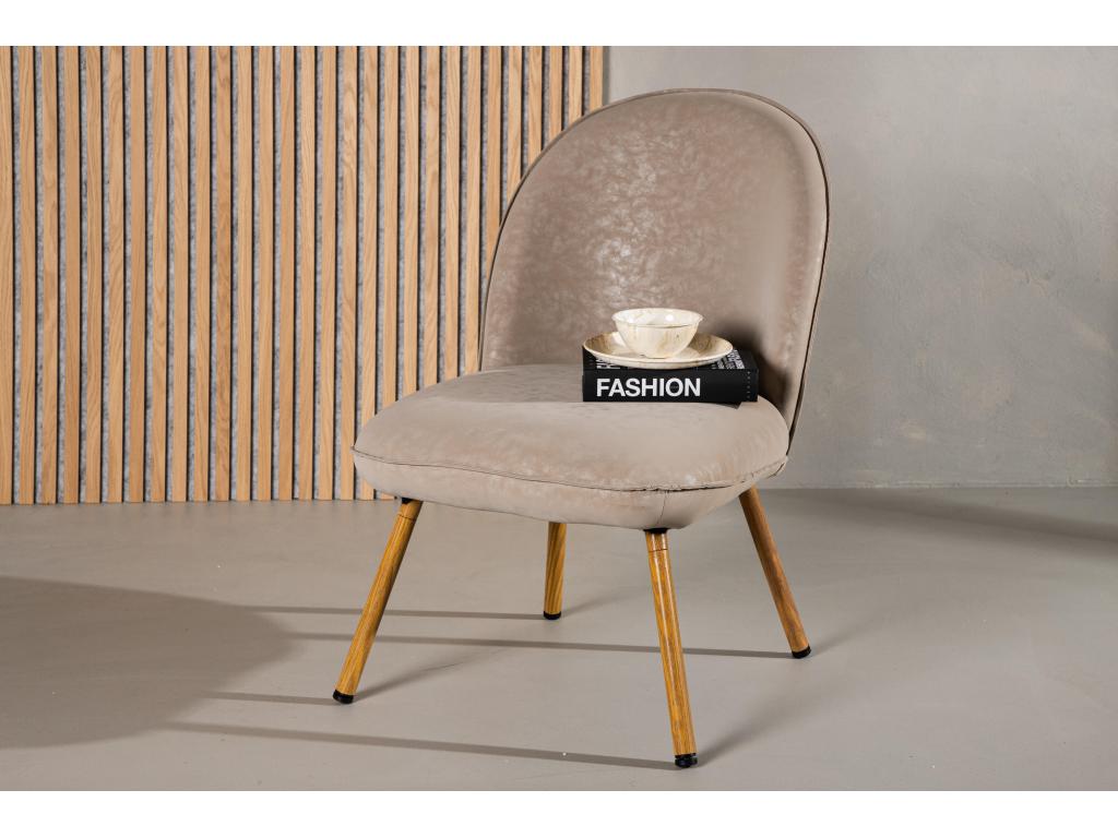 Poltrona beige, 55 x 72 x 81 cm